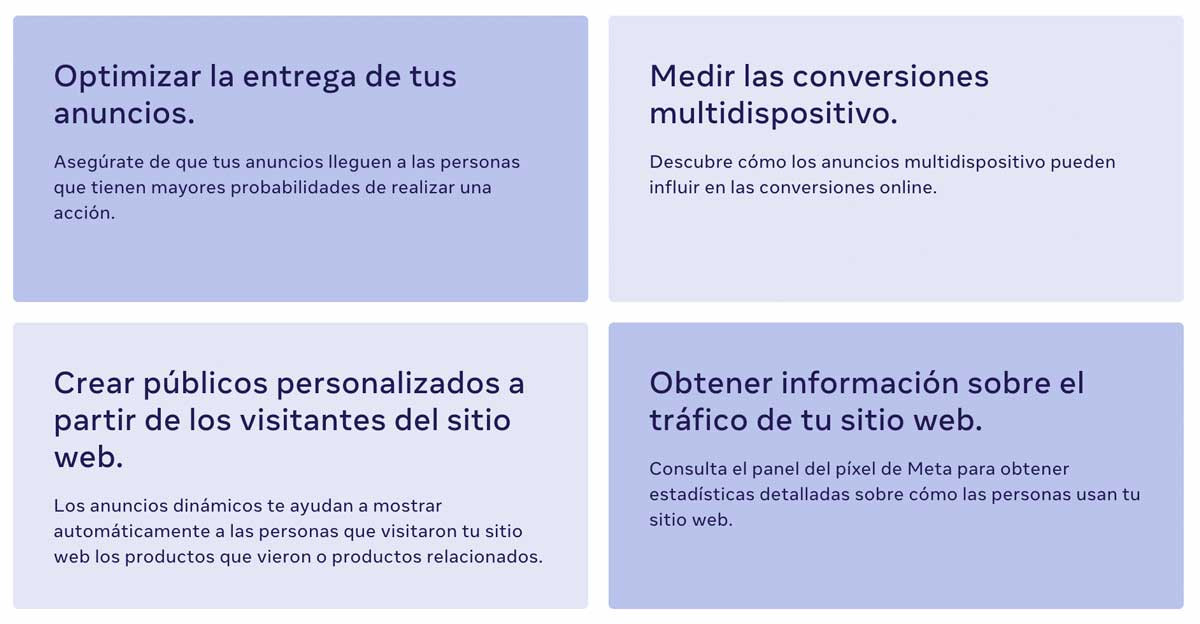 Ventajas del Píxel de Meta